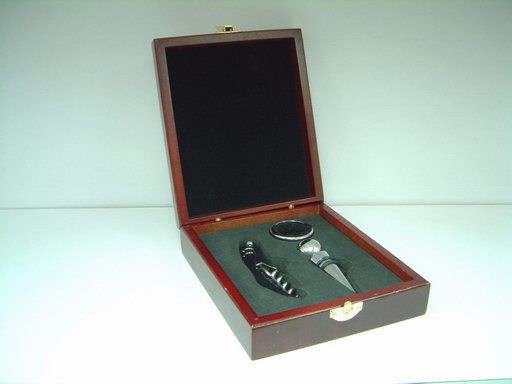 JY-2215  3pc Wine set in wooden box