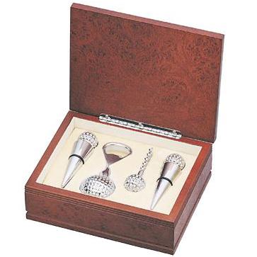 4pcs Wine set in Wooden Box G - 81